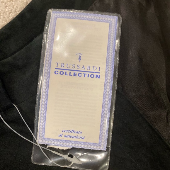 Trussardi Black suede trousers, fully lined, size 42 - Picture 3 of 8